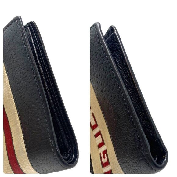 Gucci Black Stripe Web Bifold Wallet - Picture 3 of 9